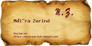 Móra Zerind névjegykártya